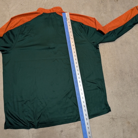 Adidas University Of Miami Men's XL 1/4 Zip Flaws Green Orange - Picture 10 of 10